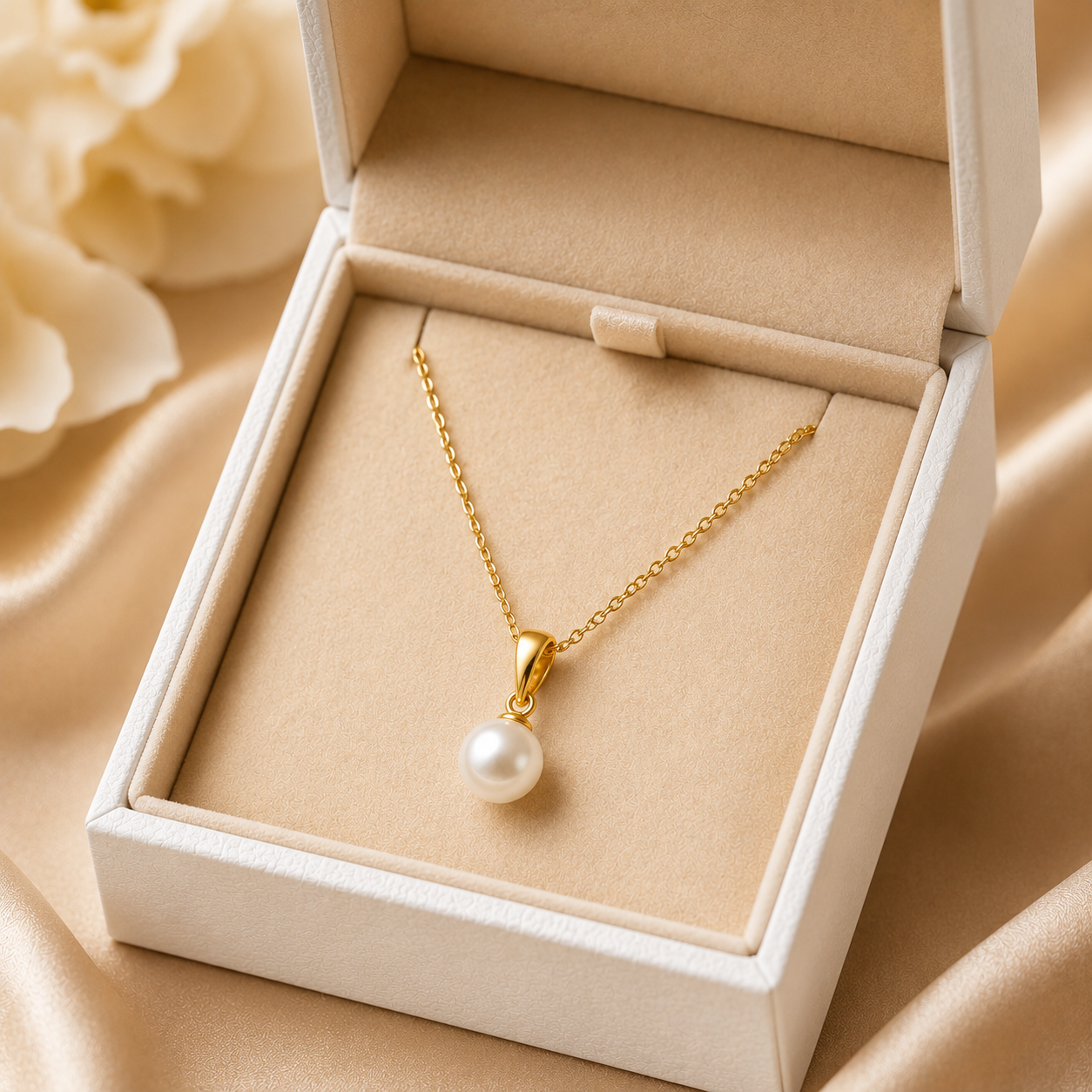 Pearl Drop Pendant Necklace - Image 5