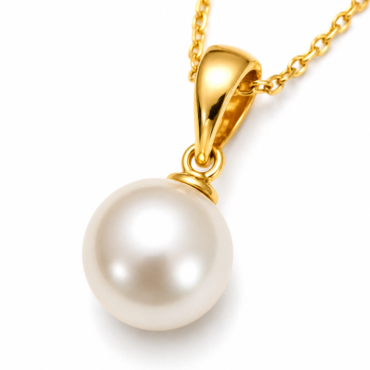Pearl Drop Pendant Necklace - Image 3