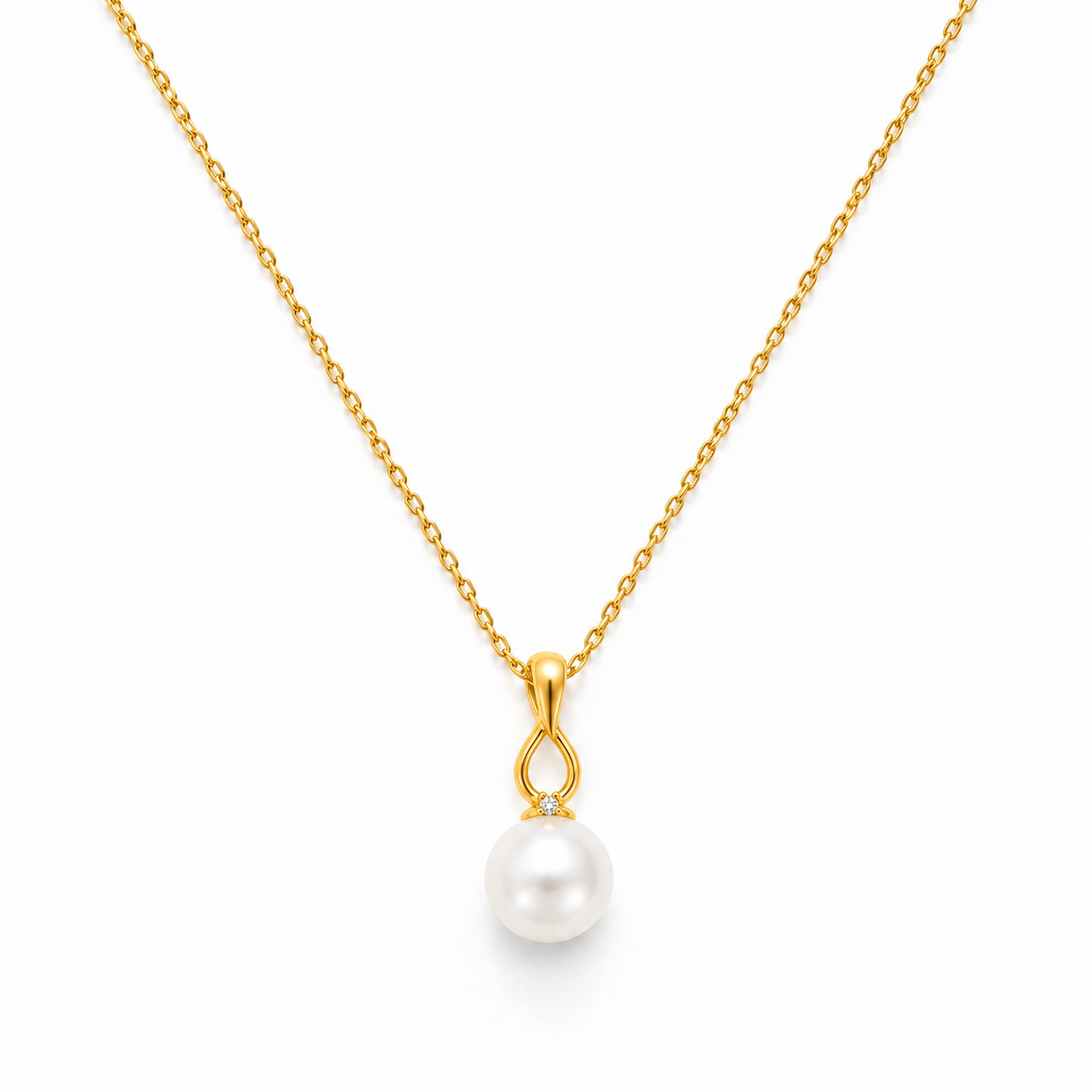 Pearl Drop Pendant Necklace - Image 2
