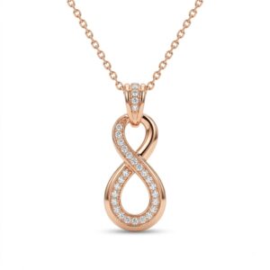 Rose Gold Infinity Diamond Pendant